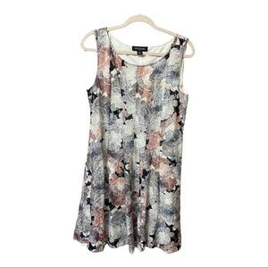 Perceptions Floral Lace Sleeveless A Line Dress